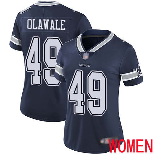 Women Dallas Cowboys Limited Navy Blue Jamize Olawale Home #49 Vapor Untouchable NFL Jersey